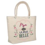Sac Fête des Mères Mamie Famille Idée Cadeau anniversaire Noël Travail Boulot Métier Départ Retraite Collègue Femme cabas shopping plage