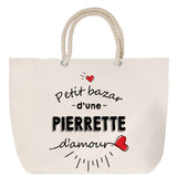 Sac Fête des Mères Mamie Famille Idée Cadeau anniversaire Noël Travail Boulot Métier Départ Retraite Collègue Femme cabas shopping plage