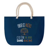 Sac de plage Bleu anse corde J'peux Pas Généalogie