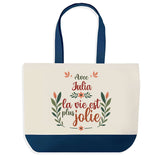 Sac Fête des Mères Mamie Famille Idée Cadeau anniversaire Noël Travail Boulot Métier Départ Retraite Collègue Femme cabas shopping plage