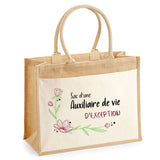 Sac Fête des Mères Mamie MAman Soeur Femme Famille Idée Cadeau anniversaire Noël Travail Boulot Métier Départ Retraite Collègue Femme cabas shopping plage