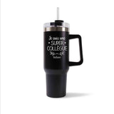 Mug isotherme Noir Victoire Une Super Collègue