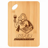 Planche bambou gravée personnalisée femme idée cadeau Fête des Mères apéro 30×20 prénom cuisine plateau fromage anniversaire noel maman mamie