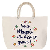 Sac Fête des Mères Mamie Famille Idée Cadeau anniversaire Noël Travail Boulot Métier Départ Retraite Collègue Femme cabas shopping plage