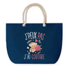 Sac de plage Bleu anse corde J'peux Pas Couture
