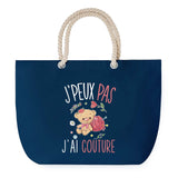 Sac de plage Bleu anse corde J'peux Pas Couture