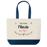 Sac de shopping bleu Filleule au Top