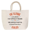 Sac Fête des Mères Mamie Famille Idée Cadeau anniversaire Noël Travail Boulot Métier Départ Retraite Collègue Femme cabas shopping plage