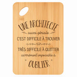 Planche bambou gravée personnalisée femme idée cadeau Fête des Mères apéro 30×20 prénom cuisine plateau fromage anniversaire noel maman mamie