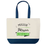 Sac de shopping bleu Meilleur Pâtissier de tous les temps