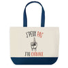 Sac de shopping bleu J'peux pas Chômage