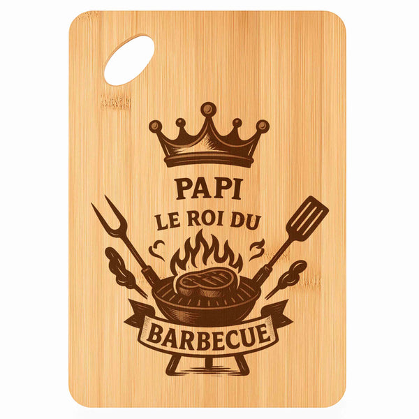 Planche bambou gravée personnalisée homme idée cadeau Fête des Pères apéro 30×20 prénom cuisine plateau fromage anniversaire noel papa papi 