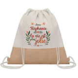 Sac Fête des Mères Mamie Famille Idée Cadeau anniversaire Noël Travail Boulot Métier Départ Retraite Collègue Femme cabas shopping plage
