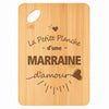 Planche bambou gravée personnalisée femme idée cadeau Fête des Mères apéro 30×20 prénom cuisine plateau fromage anniversaire noel maman mamie