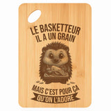 Planche bambou gravée personnalisée homme idée cadeau Fête des Pères apéro 30×20 prénom cuisine plateau fromage anniversaire noel papa papi 