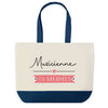 Sac de shopping bleu Musicienne en Vacances