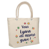 Sac Fête des Mères Mamie Famille Idée Cadeau anniversaire Noël Travail Boulot Métier Départ Retraite Collègue Femme cabas shopping plage