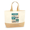Sac Jute Fête des Mères Fêtes des Pères Mamie Papi Famille Idée Cadeau anniversaire Noël Travail Boulot Métier Départ Retraite Collègue Femme Homme