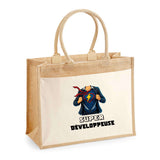 Sac Fête des Mères Mamie Famille Idée Cadeau anniversaire Noël Travail Boulot Métier Départ Retraite Collègue Femme cabas shopping plage
