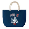 Sac de plage Bleu anse corde J'peux Pas Je t'aime pas