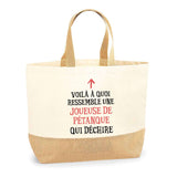 Sac Jute Fête des Mères Fêtes des Pères Mamie Papi Famille Idée Cadeau anniversaire Noël Travail Boulot Métier Départ Retraite Collègue Femme Homme