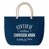 Sac de plage Bleu anse corde Certifié meilleur Contrôleur Aérien