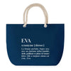Sac de plage Bleu anse corde Eva Définition Femme