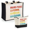 Cabas femme sac plage ou shopping tote bag pochette trousse Idée cadeau original pour anniversaire Noël travail départ retraite collègue famille fete des mères maman mamie