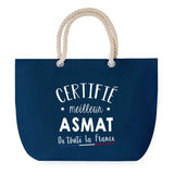 Sac de plage Bleu anse corde Certifié meilleur Asmat