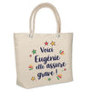 Sac Fête des Mères Mamie Famille Idée Cadeau anniversaire Noël Travail Boulot Métier Départ Retraite Collègue Femme cabas shopping plage