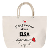 Sac Fête des Mères Mamie Famille Idée Cadeau anniversaire Noël Travail Boulot Métier Départ Retraite Collègue Femme cabas shopping plage