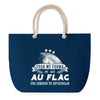 Sac de plage Bleu anse corde Flag Légende Humour Geek