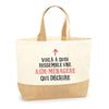 Sac Jute Fête des Mères Fêtes des Pères Mamie Papi Famille Idée Cadeau anniversaire Noël Travail Boulot Métier Départ Retraite Collègue Femme Homme