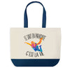 Sac de shopping bleu Saut en Parachute c'est la Vie