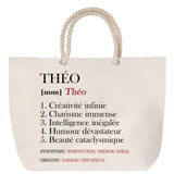 Sac Fête des Mères Mamie Famille Idée Cadeau anniversaire Noël Travail Boulot Métier Départ Retraite Collègue Femme cabas shopping plage