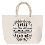 Sac Fête des Mères Mamie Famille Idée Cadeau anniversaire Noël Travail Boulot Métier Départ Retraite Collègue Femme cabas shopping plage