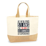 Sac Jute Fête des Mères Fêtes des Pères Mamie Papi Famille Idée Cadeau anniversaire Noël Travail Boulot Métier Départ Retraite Collègue Femme Homme