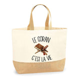 Sac Jute Fête des Mères Fêtes des Pères Mamie Papi Famille Idée Cadeau anniversaire Noël Travail Boulot Métier Départ Retraite Collègue Femme Homme