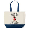 Sac de shopping bleu J'peux pas Tango