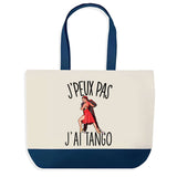 Sac de shopping bleu J'peux pas Tango