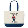 Sac de shopping bleu J'peux pas Boxe