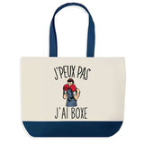 Sac de shopping bleu J'peux pas Boxe