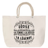 Sac Fête des Mères Mamie Famille Idée Cadeau anniversaire Noël Travail Boulot Métier Départ Retraite Collègue Femme cabas shopping plage