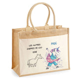 Sac Fête des Mères Mamie MAman Soeur Femme Famille Idée Cadeau anniversaire Noël Travail Boulot Métier Départ Retraite Collègue Femme cabas shopping plage
