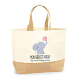 Sac Jute Fête des Mères Fêtes des Pères Mamie Papi Famille Idée Cadeau anniversaire Noël Travail Boulot Métier Départ Retraite Collègue Femme Homme