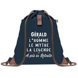 sac a dos homme bleu coton recycle avec pochette idee cadeau utile pour collegue papa ou ami cadeau homme noel anniversaire secret santa ou depart a la retraite sac durable pratique et robuste design sobre et elegant
