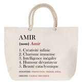 Sac Fête des Mères Mamie Famille Idée Cadeau anniversaire Noël Travail Boulot Métier Départ Retraite Collègue Femme cabas shopping plage