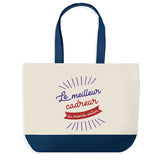 Sac de shopping bleu Cadreur Meilleur du Monde