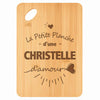 Planche bambou gravée personnalisée femme idée cadeau Fête des Mères apéro 30×20 prénom cuisine plateau fromage anniversaire noel maman mamie