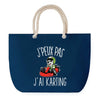Sac de plage Bleu anse corde J'peux Pas Karting